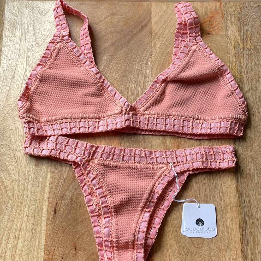 Pink&Orange Crochet Boho Bikini